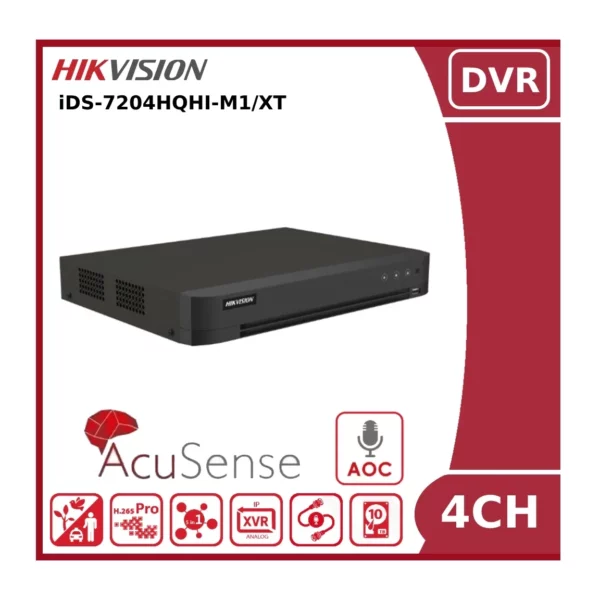 Hickvision XVR 4 CHAINES 3K/5MP LITE ACUSENSE